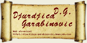 Đurđica Garabinović vizit kartica
